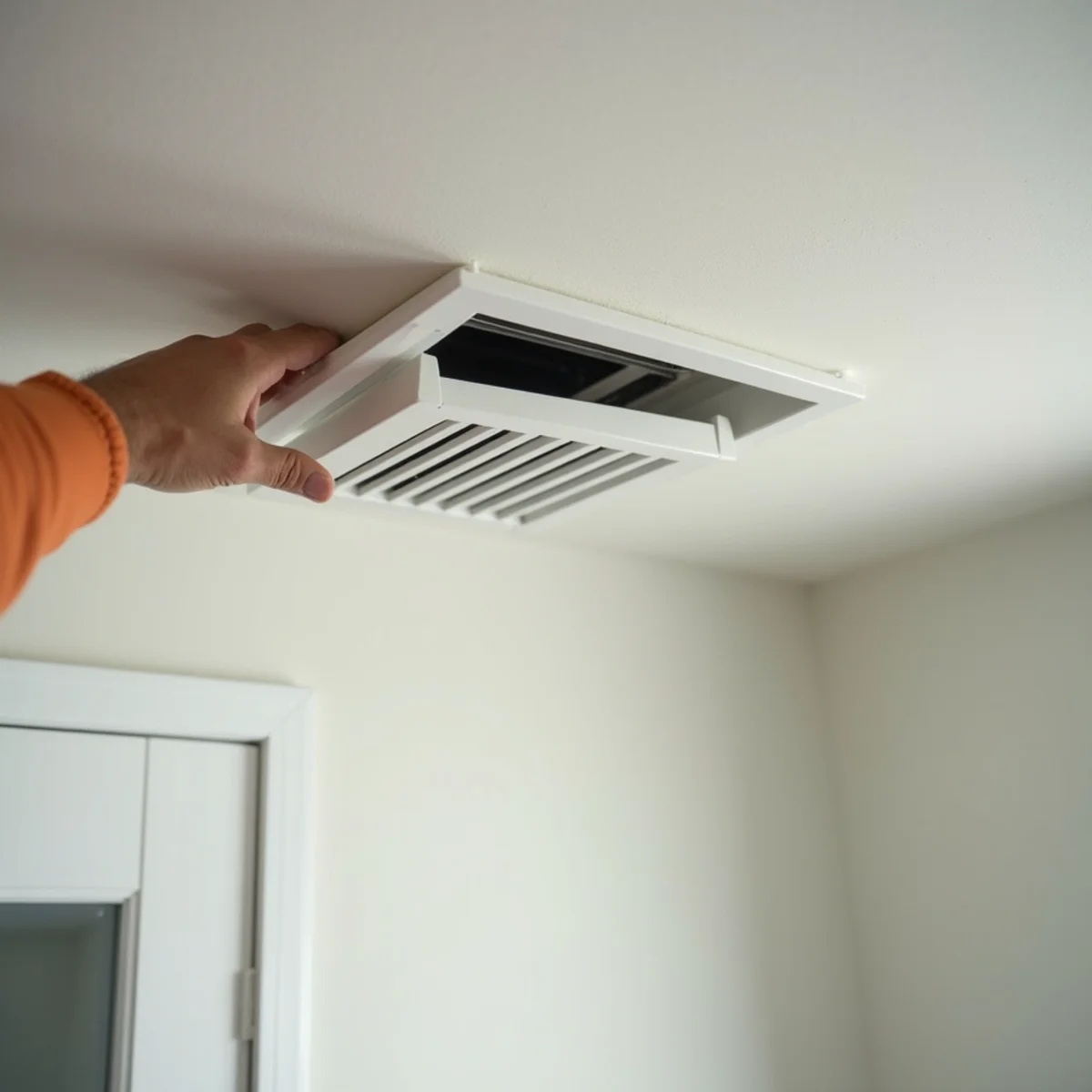 Open supply air vent and register in an Orange Park, FL home