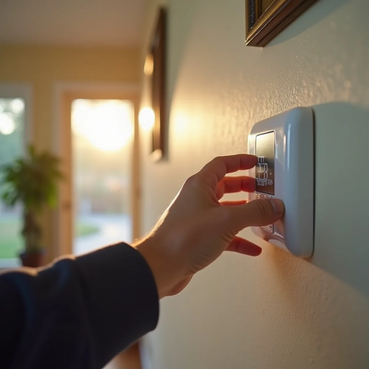 Thermostat switched to heat for the first time of the season in an Orange Park, FL home